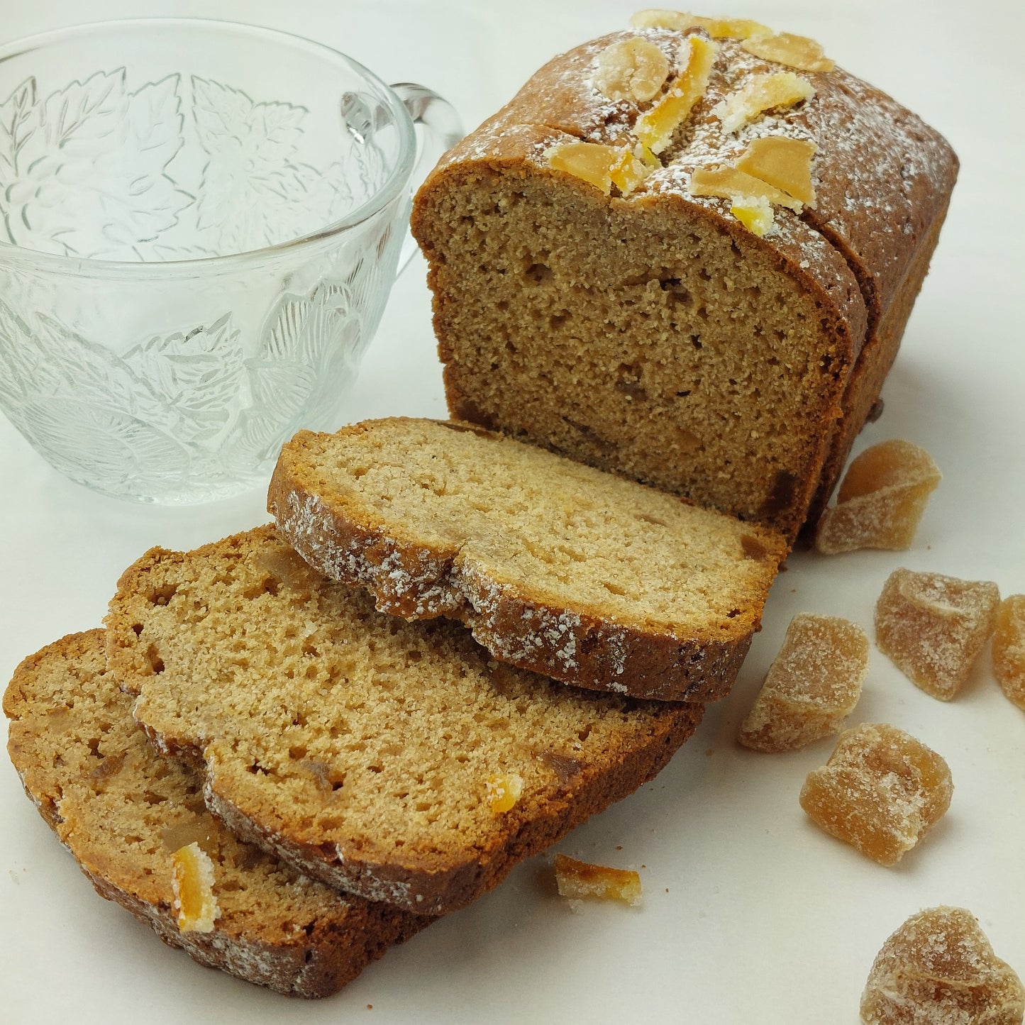 Ma création de la saison: GÂTEAU PAIN D'ÉPICES AU GINGEMBRE CONFIT