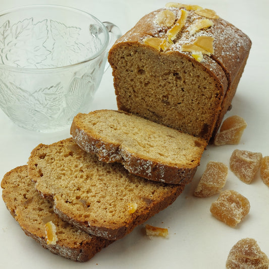 Ma création de la saison: GÂTEAU PAIN D'ÉPICES AU GINGEMBRE CONFIT